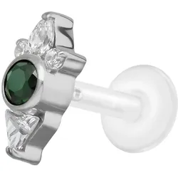 PTFE Labret mit Innengewinde + Titan-Aufsatz DESIGN