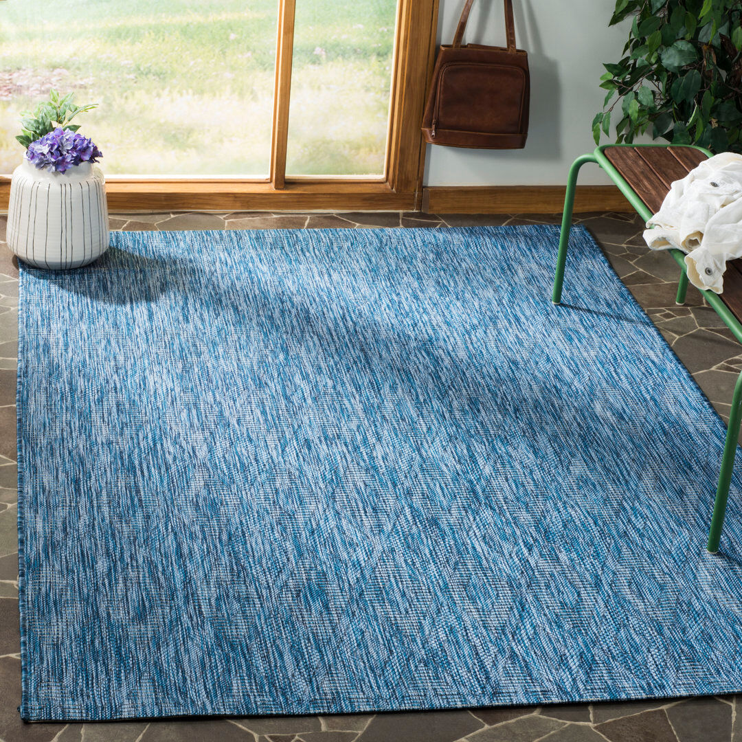 Alpen Home Colon Hooked Navy Indoor/Outdoor Rug Navy Rectangle 160 x 231 cm