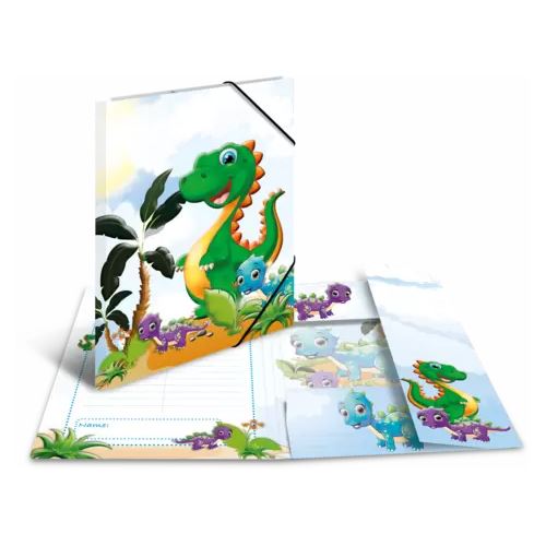 Herma Eckspannermappe "Dinos", Karton, DIN A3