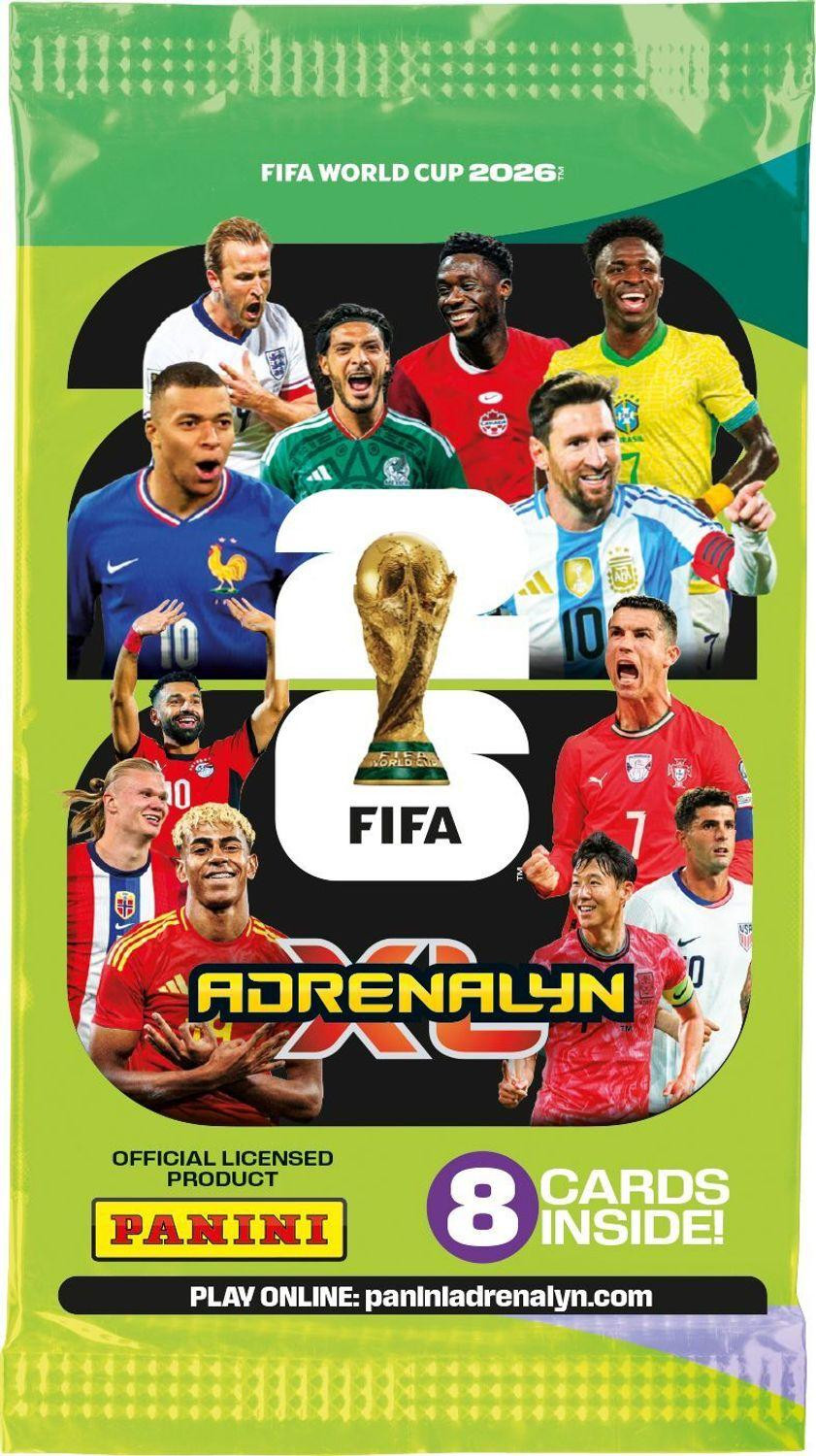 Panini FIFA World Cup 2026 Adrenalyn XL Verzamelkaartpakket met 8 kaarten