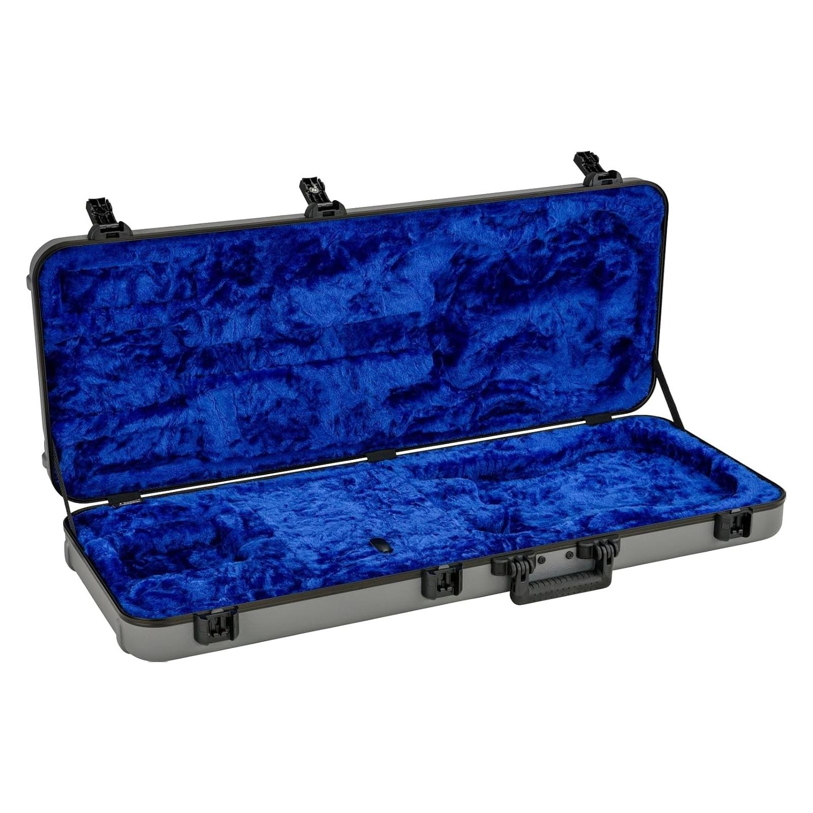 Fender Deluxe Molded Strat/Tele Case zilver+blauw (0996102324)