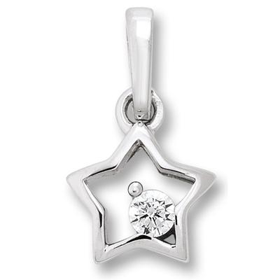Kettenanhänger ONE ELEMENT "Zirkonia Stern Anhänger aus 925 Silber", silber, Schmuckanhänger, Mädchen, Silber 925 (Sterlingsilber), Kettenanhänger, Persönlicher Akzent – schlicht, modern, aussagekräftig