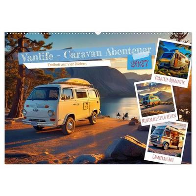 Vanlife - Caravan Abenteuer (Wandkalender 2027 DIN A2 quer), CALVENDO Monatskalender
