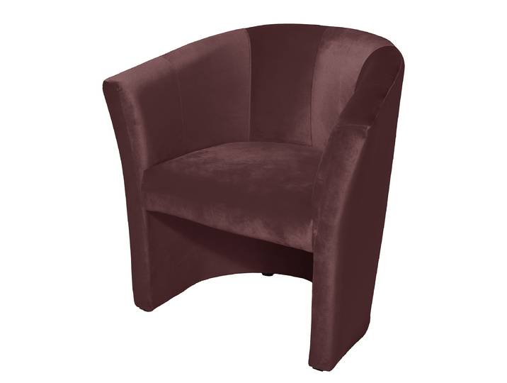 Einzelsessel Rot/Braun Samt Ravi 75 x 76 x 65cm