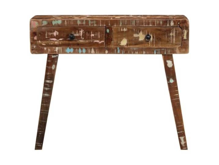 HKLGBVCR Konsolentisch, recyceltes Holz, 90 x 32 x 75 cm, 2 Schubladen