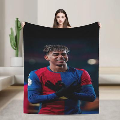 Shop Station Lamine Yamal Inspired Football Throw Blanket Ultra Soft Fleece Cozy Sofa & Travel Blanket 6 29.92 40.16 In