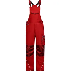 James & Nicholson Unisex Workwear Latzhose Solid JN879 red (58)