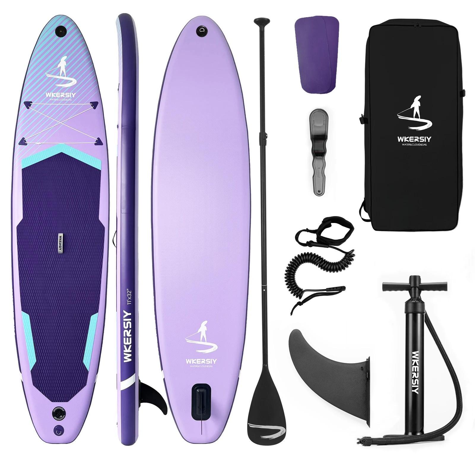 Aufblasbares SUP Board - Stand Up Paddle Board - 3,35 m - Für Wassersport, Angeln, Yoga - Set 3