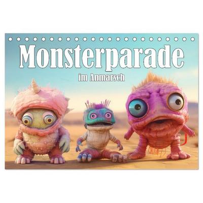 Monsterparade im Anmarsch (Tischkalender 2026 DIN A5 quer), CALVENDO Monatskalender