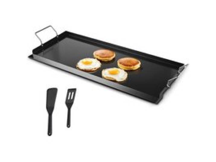 VEVOR Grillplatte Grillpfanne Karbonstahl universelle rechteckige Platte (812 x 310 mm) mit flacher Oberseite, Gasgrill-Grillplatte für BBQ-Grill Teppanyaki, tragbares Familienkochgeschirr mit Griff