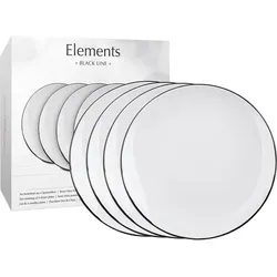 Wächtersbach, Geschirrset, Speiseteller 'Elements black Line' 4er Pack