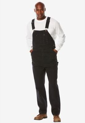 Big & Tall Boulder Creek Denim Overalls by Boulder Creek in Black Denim (Size 48 40)