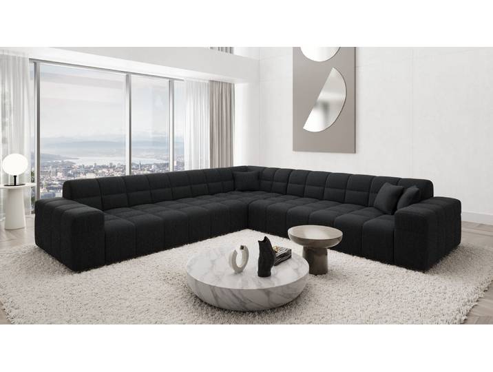 Couch Ibiza L-Form in Stoff