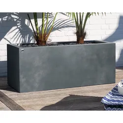 fleur ami »Division Lite« Outdoor Pflanzkasten concrete anthracite 80x35 cm