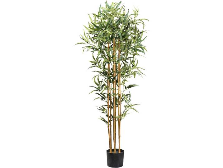 Kunstpflanze, Grün, Kunststoff, 155 cm, mit Naturstamm, Dekoration, Blumen & Blumentöpfe, Kunstpflanzen