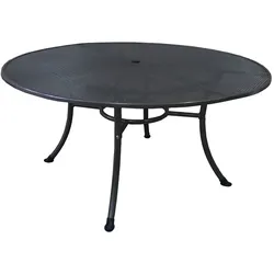 Tisch RIVO 150cm rund, Streckmetall eisengrau