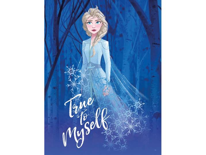 Bild KOMAR Frozen 2 Elsa true to myself , bunt (farbe bild(er): bunt), B:30cm H:40cm, Holz, Papier, Bilder, Bild, Wandbild zur Dekoration im Kinderzimmer - ohne Rahmen