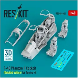 ResKit F-4B Phantom II Cockpit (Detailed edition) (3D Printed) for Tamiya