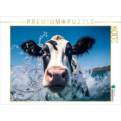 CALVENDO Puzzle Eine schöne bunte Kuh | 2000 Teile Lege-Größe 90x67cm Foto-Puzzle für glückliche Stunden, Sonstige von , Calvendo Puzzle