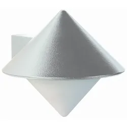 Albert Außenwandleuchte Typ Nr. 0617 mit direkter Wandmontage, IP44, E27 QA55 max. 57W, Alu-Guss / Opalglas, Silber matt ALB-690617