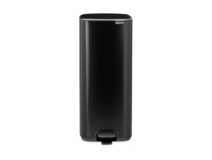 Mülleimer BRABANTIA Bo 30 l , schwarz (schwarz matt), B:28,8cm H:64,7cm, Stahl, Mülleimer, Mülleimer