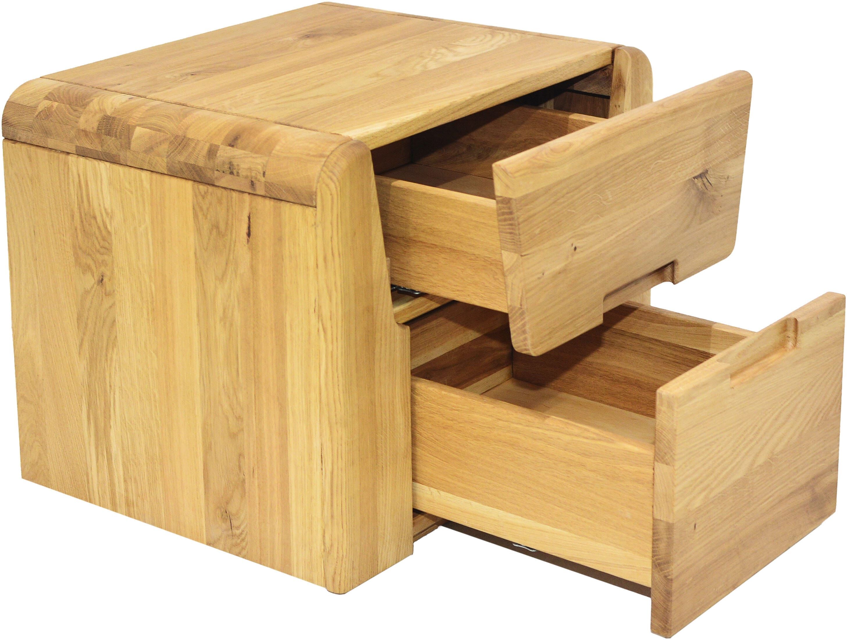 Nachtkonsole HOME AFFAIRE "Vouillé", braun, T:42cm, Sideboards, Nachtkonsole, wahlweise in Kernbuche oder Wildeiche braun B/H/T: 42cm, Kernbuche