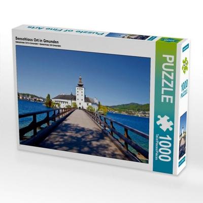 CALVENDO Puzzle Seeschloss Ort in Gmunden | 1000 Teile Lege-Größe 64 × 48 cm Foto-Puzzle für glückliche Stunden