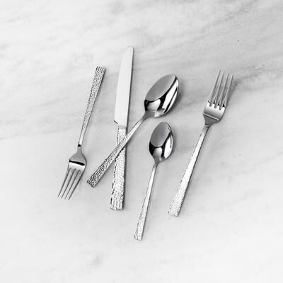 Fortessa Nomad 18/0 Stainless Steel, 20 Piece Flatware Set (Service for 4), Brushed Black