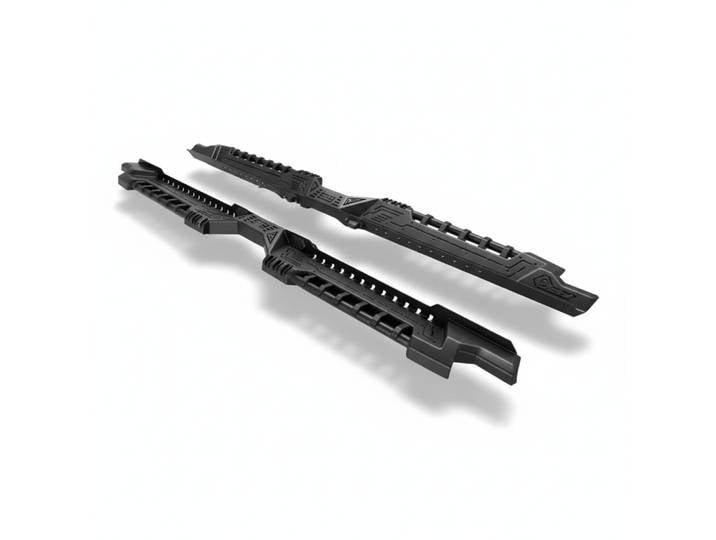 Marchepied latéral en acier, marchepied universel pour pick-up compatible avec Ford Ranger, Toyota Hilux, Nissan Navara, Isuzu Dmax, Mitsubishi Triton