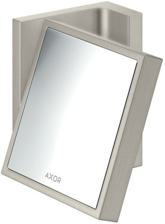 Hansgrohe Rasierspiegel Axor Uni. Rectangular neigbar, Wandmontage, Edelstahl-Optik (42649800)