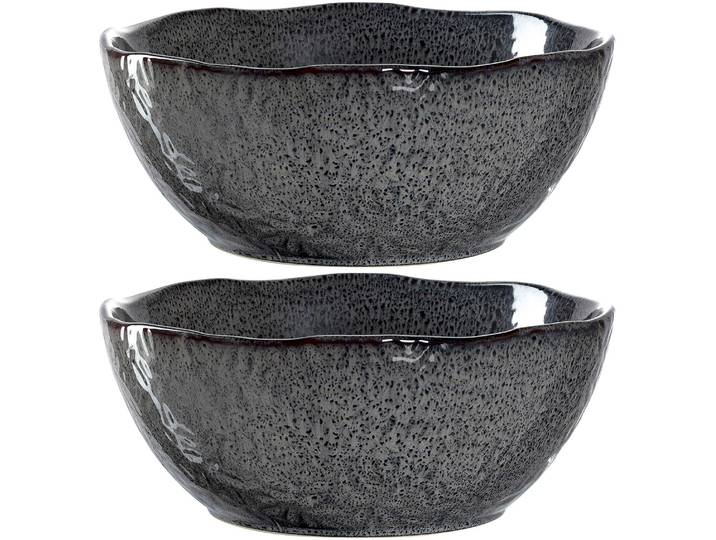 Schale LEONARDO MATERA , grau (anthrazit), B:24cm H:10cm T:24cm Ø:24cm, Keramik, Schüsseln, Schale, Ø 23,5 cm