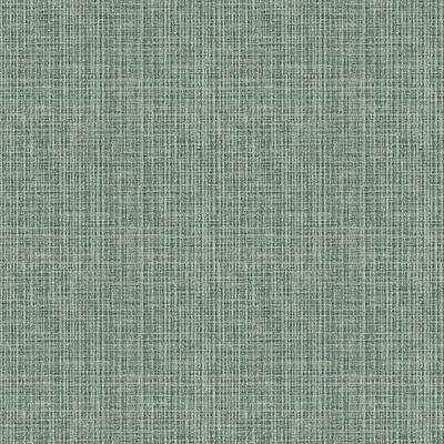 A-Street Prints Kantera Green Fabric Texture Wallpaper