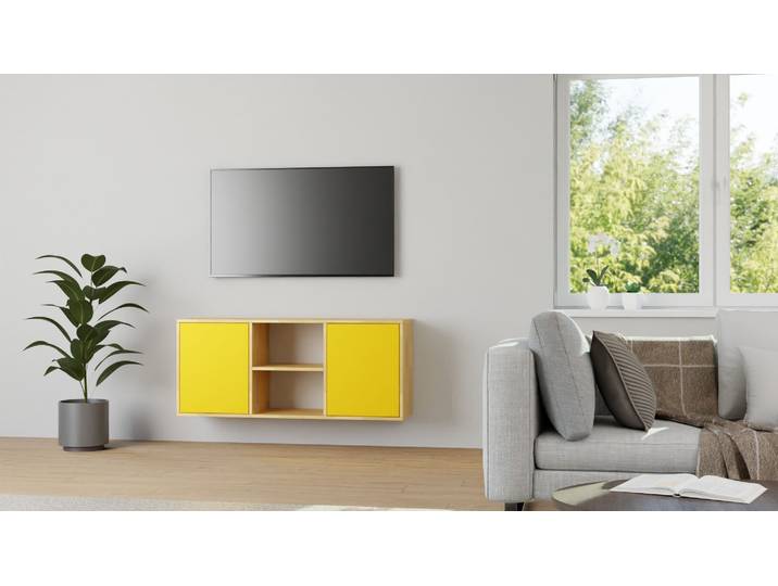 Hängesideboard nach Maß – diverse Materialien Buche Natur geölt
