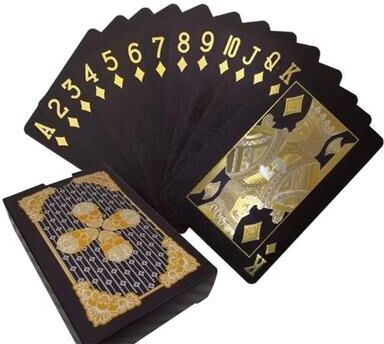 Inspired Finds Luxury Waterproof Playing Cards Sleek Black Poker Deck For Magic, Parties & Game Nights cross Skull