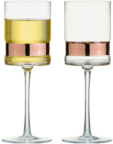 Anton Studios Anton Studio Designs Set of 2 SoHo Wine Glasses Bronze
