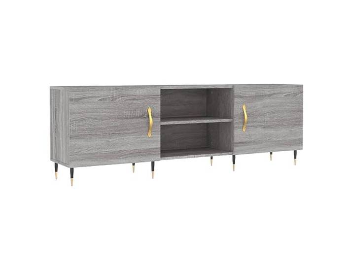 Makastle TV Schrank Grau Sonoma 150x30x50 cm Holzwerkstoff