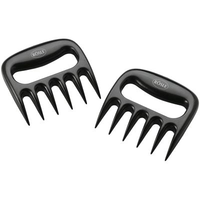 Fleischgabel RÖSLE "Pulled-Pork, 25088", schwarz, B:11cm, Kunststoff, Fleischgabeln, zum Zerteilen von gegartem Fleisch, 2-tlg., Polycarbonat