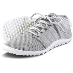 leguano beat silbergrau Barfußschuhe Sneaker weiße Sohle- Gr. 39