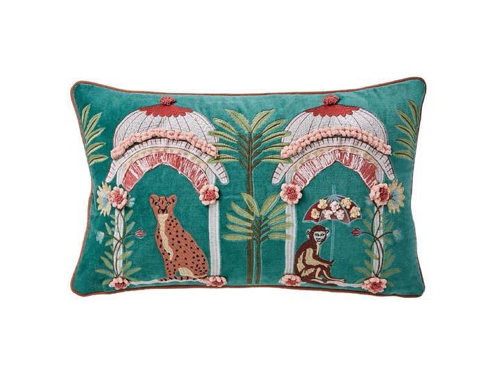 Coussin Turquoise/Turquoise 50 x 4 x 30cm Coton