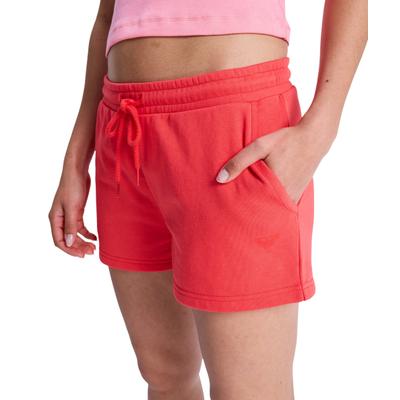 Shorts ROXY "SURF STOKED SHORT TERRY", Damen, Gr. L (40), N-Gr, rot (hibiscus), Obermaterial: 60% Baumwolle, 40% Polyester, Hosen Shorts, für Freizeit und entspannte Aktivitäten, sportlicher Stil