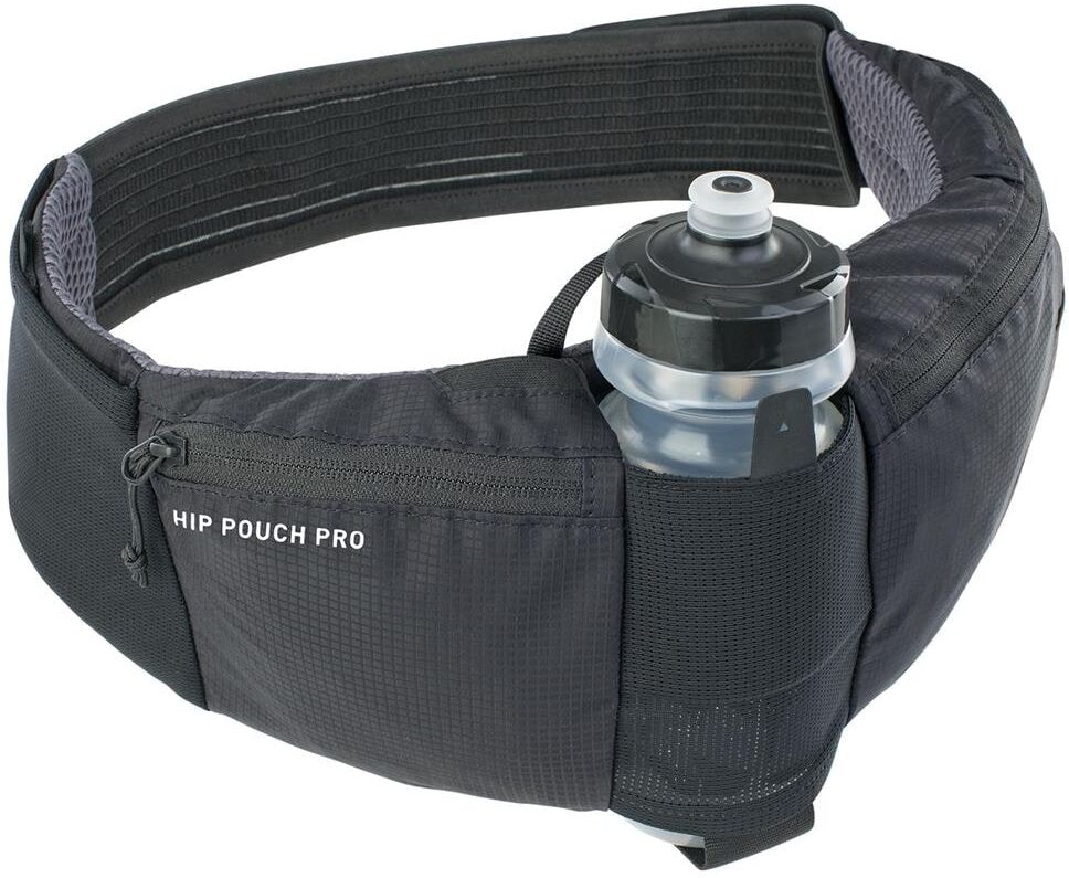 Bauchtasche EVOC "Pouch Pro 1.5L + Bottle 0.55L", schwarz, Taschen, Damen, B/H/T: 4cm, Nylon, Bauchtasche, T:4cm schwarz B/H/T: 4cm