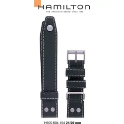 Hamilton Leder Khaki Auto Band-set Leder-grün-21/20 H690.604.104 - grün