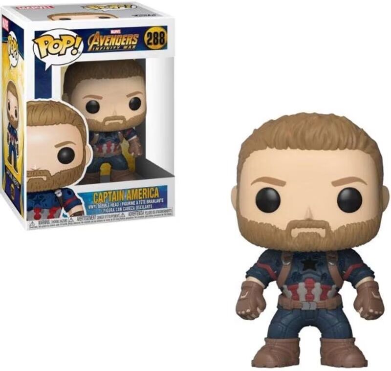 Funko Pop Marvel Avengers Infinity War Capitán América 288 Talla Única Unisex
