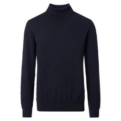 Rollkragenpullover VENTI "VENTI Rollkragenpullover uni", Herren, Gr. L, blau (dunkelblau), 70% Baumwolle, 25% Wolle, 5% Kaschmir, Pullover Rollkragenpullover