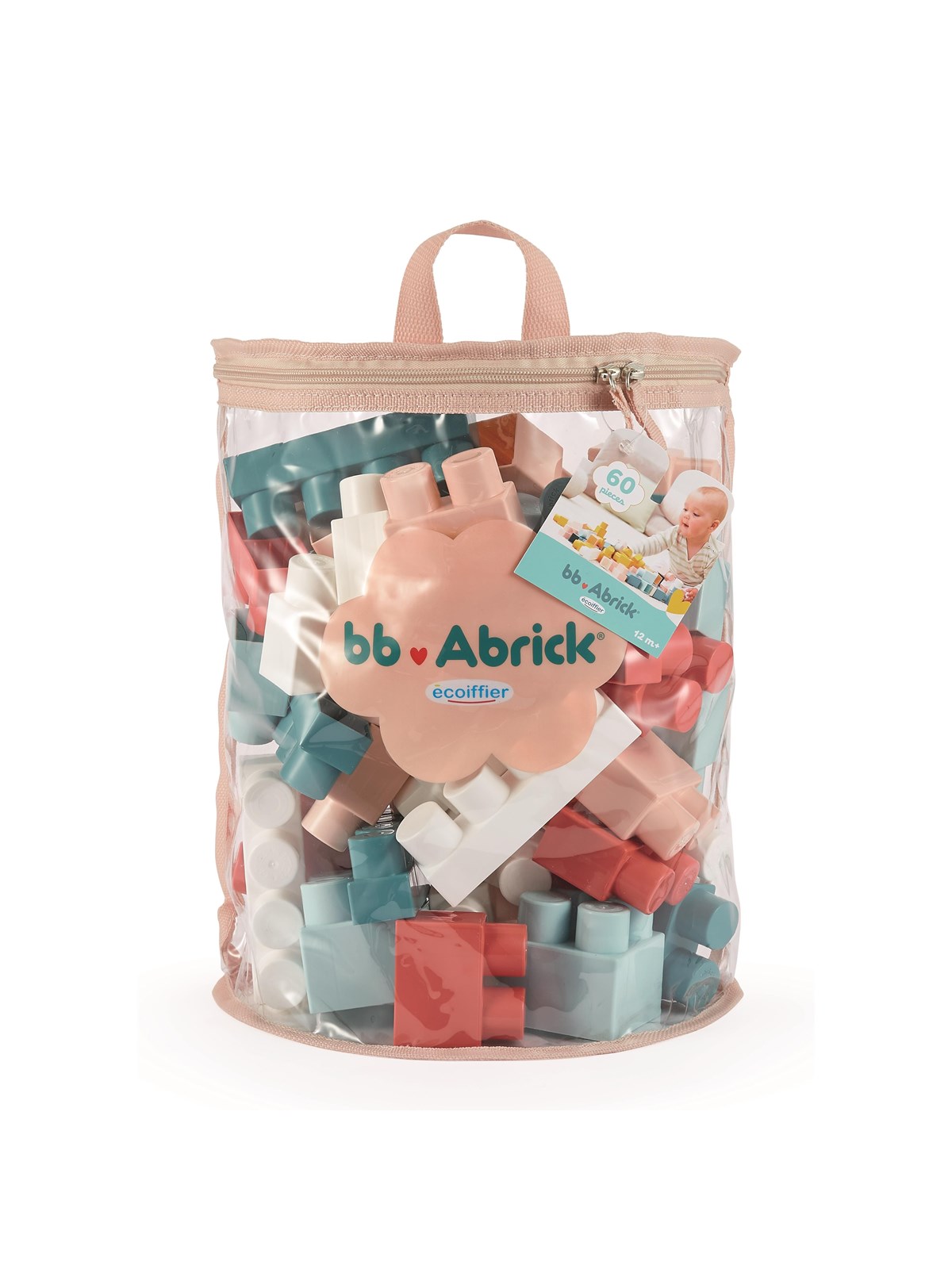 Ecoiffier 60 Stk. Bausteine rosa Tasche - BB Abrick