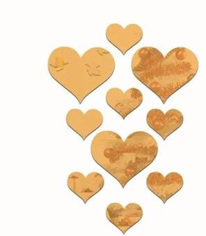 Uplift Picks Heart Acrylic Mirror Stickers 3D Self Adhesive Wall Decor Set gold 10 Pcs