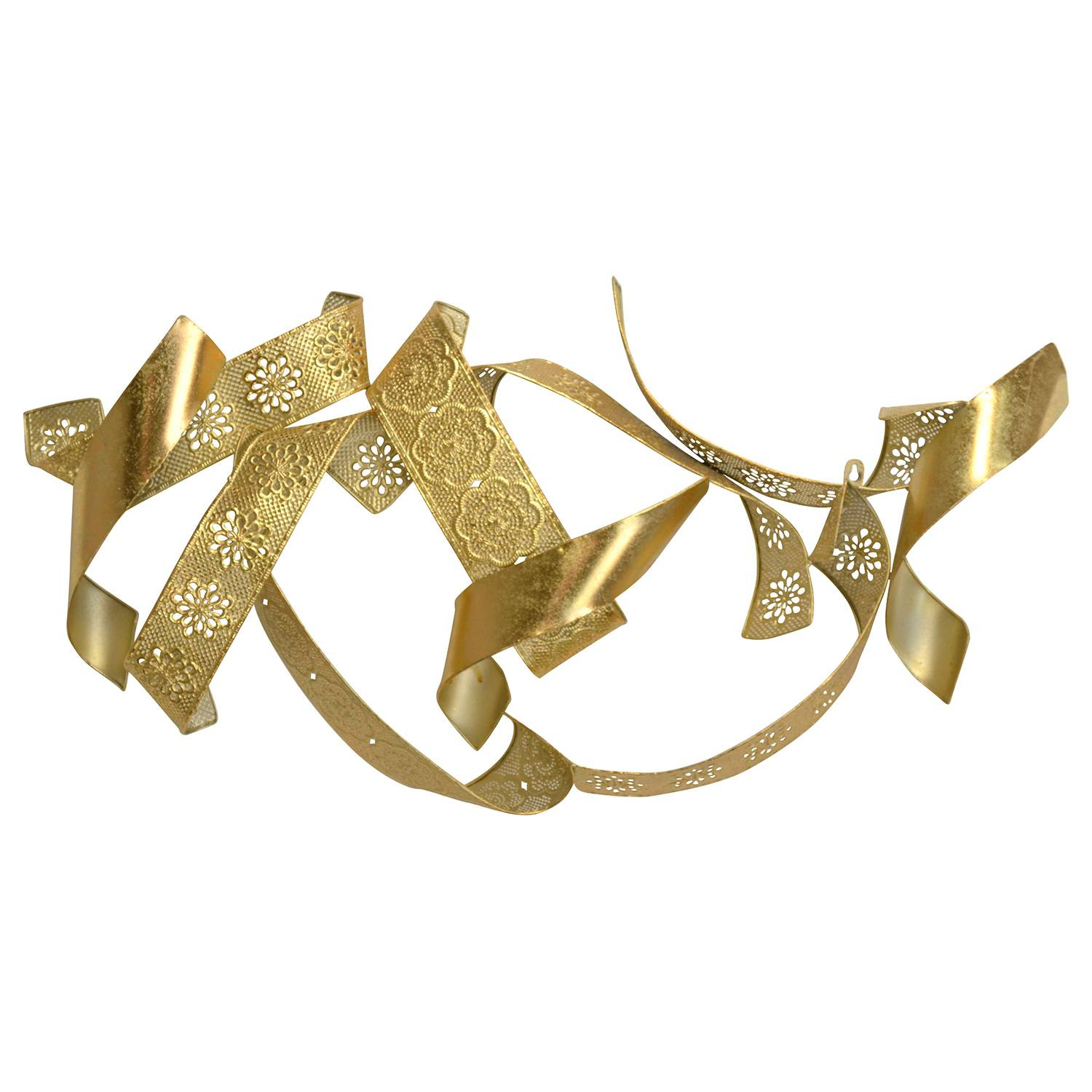 home24 Muurdecoratie Zalia Quintett Goud Metaal met Motief