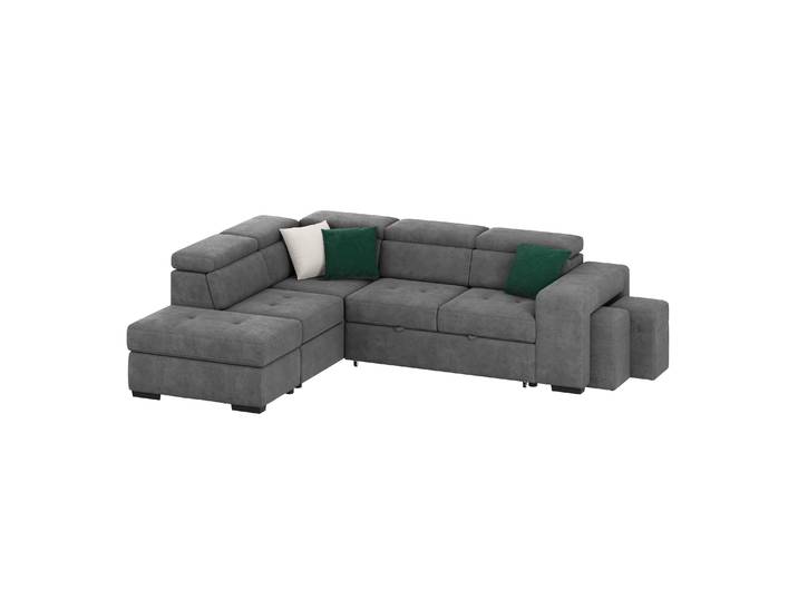 Ecksofa mit Schlaffunktion DENVER links anthrazit