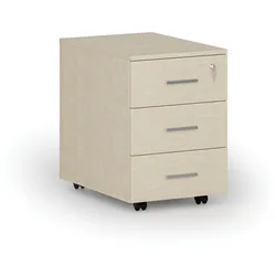 Büro-Rollcontainer PRIMO WOOD, 3 Schubladen, Birke