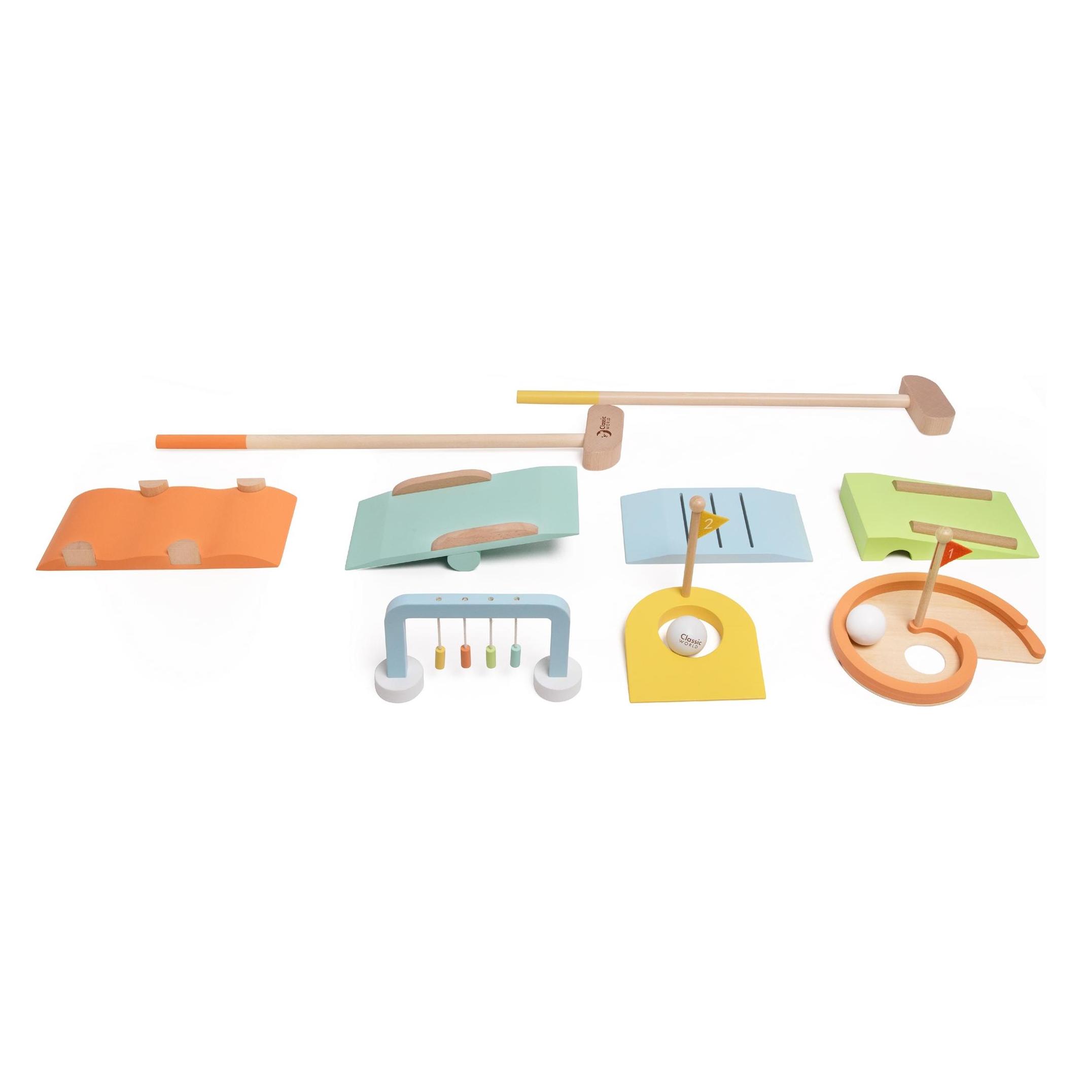 Classic World Holz-Golfset, 11-tlg. (2 Spieler) (60007)